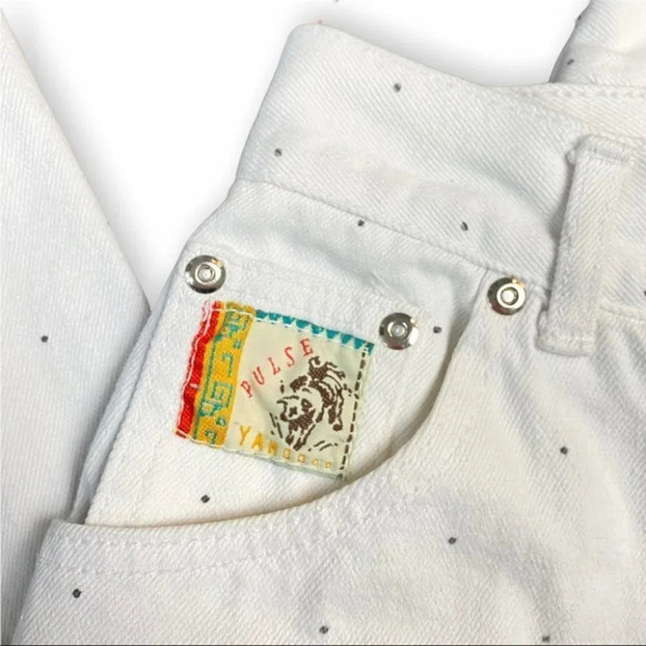 Pulse Rodeo White Polka Dot High Waisted Jeans - Picture 6 of 10